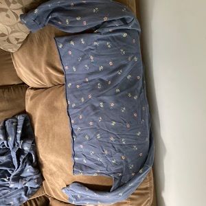 A large comfy, lounge around crop top